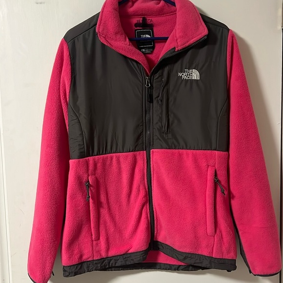 The North Face Women’s Pink/gray Full zip Denali jacket- medium, EUC - Picture 1 of 6